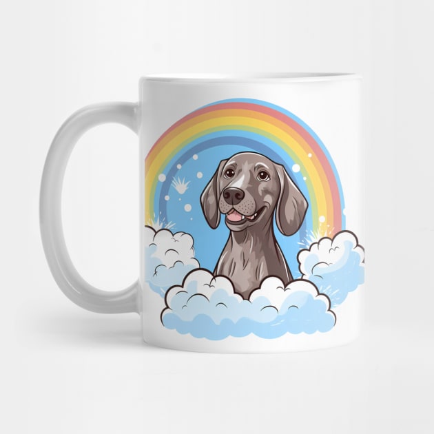 Cute Weimaraner Rainbow Cloud Kawaii Dog Happy Puppy by Sports Stars ⭐⭐⭐⭐⭐